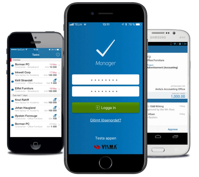 Attestera fakturan i mobilen